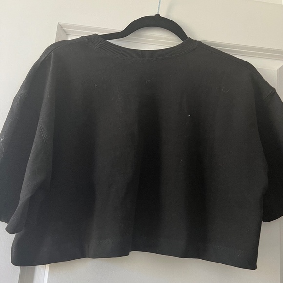 Zara Black Cropped Tee - Size S - Never Worn - Picture 3 of 3